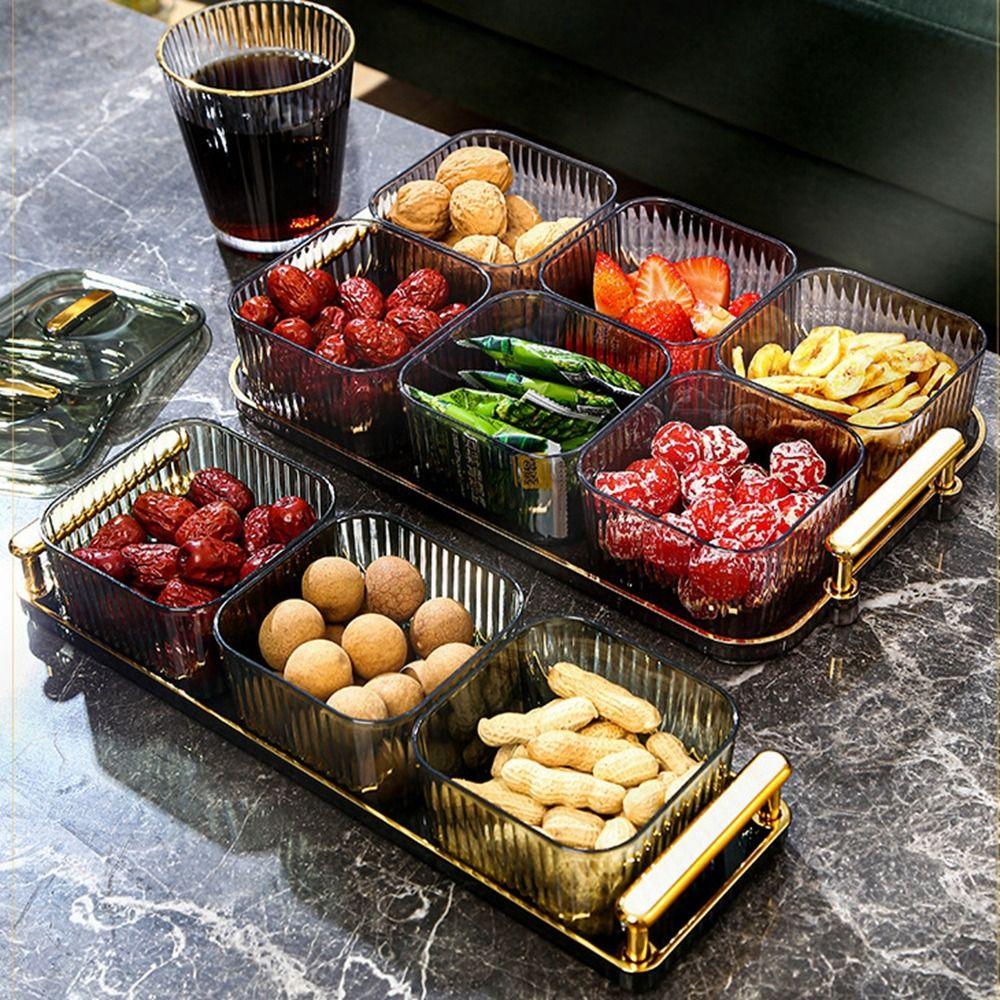 Прочный ящик для хранения сухофруктов, пластиковое сервировочное блюдо, креативный контейнер для хранения закусок, вечеринка