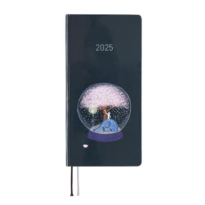 Hobonichi Techo 2025 Weeks English Version Hiroko Snow Dome Starting in January Weekly Notebook Weekly Left Slim Portrait Kubota/Yozakura
