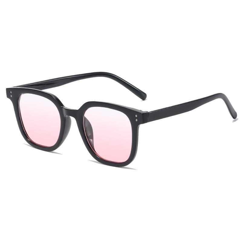 New Blush Whitening Plain Sunglasses Women's Big Frame Thin High Value Sunglasses Korean Version of Cute Girl Glasses