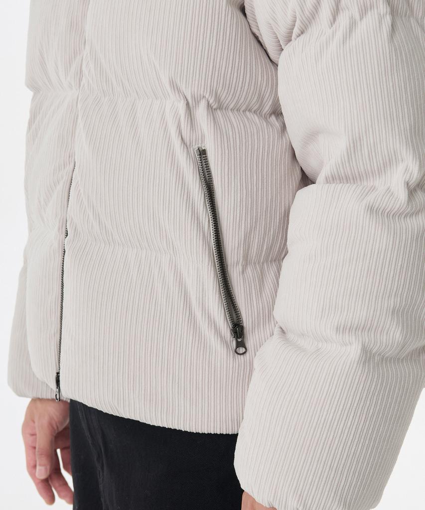 Musinsa Standard Corduroy Down Puffer Short Padded Jacket [Dusty Cream]
