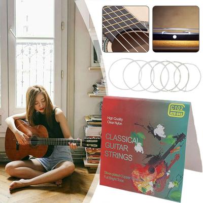 Классические гитарные струны, запасные части, медные прозрачные музыкальные струны V1O7