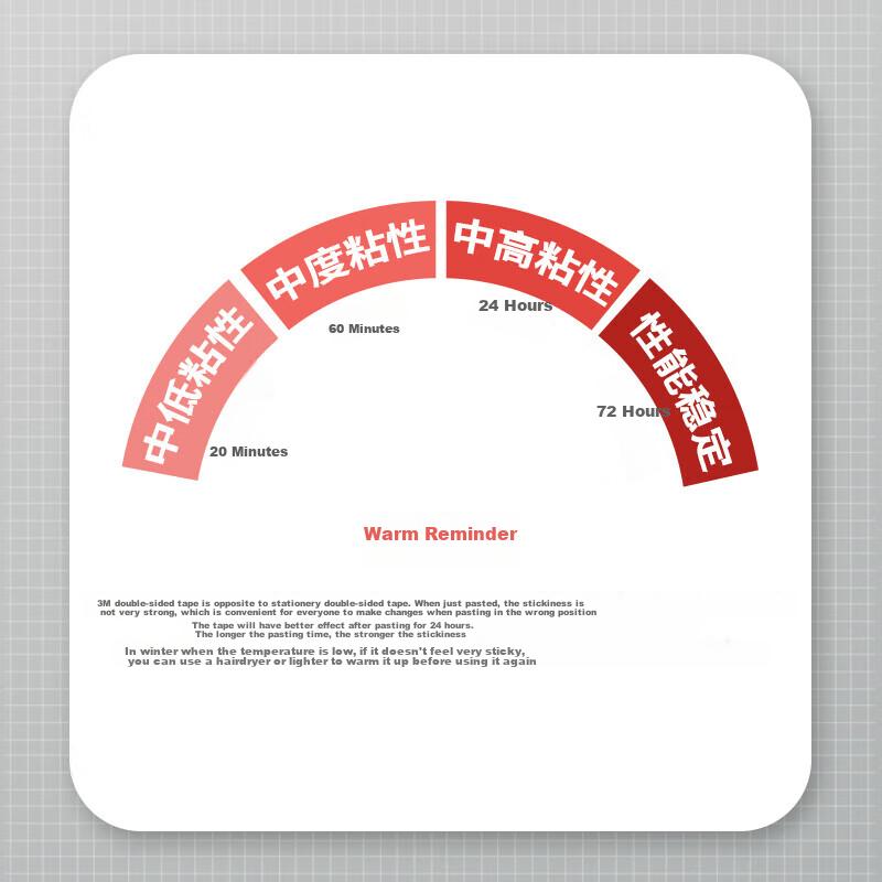 Double-Sided Tape, Strong Adhesion, Traceless, Couplets Special Double-Sided Tape for Office, Home, Car Use, 4 x 54.5mm (10 Pieces, Thickness 0.8MM