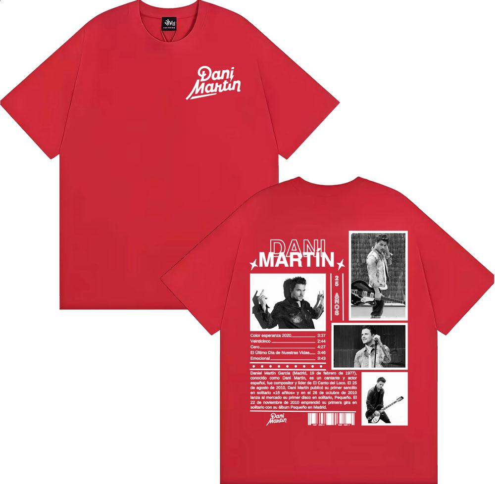 Rapper Dani Martin 25 Años Album Cover Graphic T Shirts Unisex Women Fashion Hip Hop Street Tshirt Cotton Casual Oversized T Shirt
