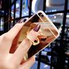 Vivo Y50/S7/X30/Y93S Зеркальный силиконовый чехол с ремешком и кольцом-подставкой для женщин