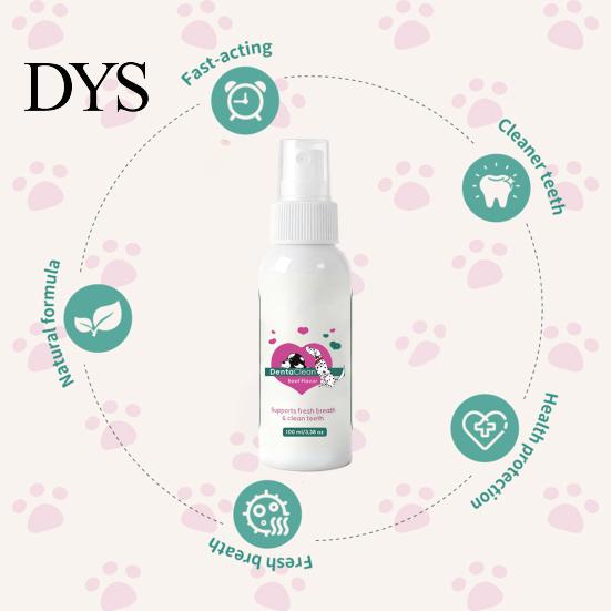 Dog Toothpaste Alternative Pet Mouth Freshener Dental Spray Supports Clean Teeth Anti-Tartar Natural Oral Care Botanical Extracts Probiotics Calendula