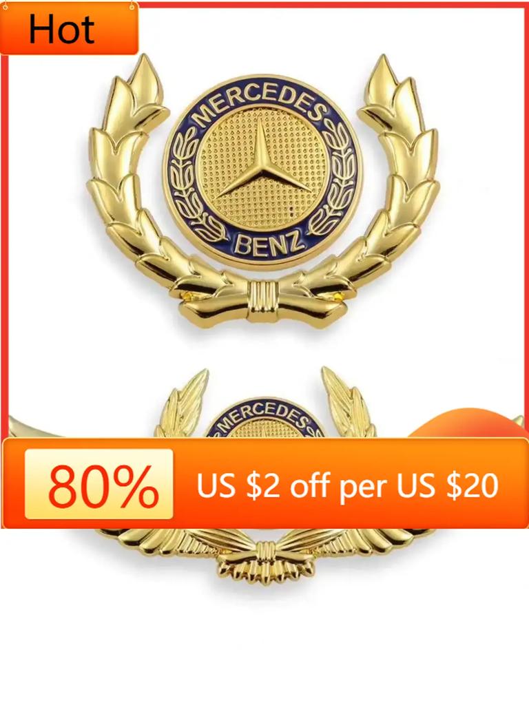 AMG W220 Для Benz Эмблема с Крыльями Звезда Значок на Капот Золотой Автомобильный Капот Передний Хромированный Логотип Роскошный Покрытый для Mercedes Benz Капот wi