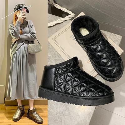 2025 Классическая мода зимние сапоги женские ивовая золотая цепочка замша 5854 зимние сапоги женские хлопковые туфли внешнеторговый снежный хлопок