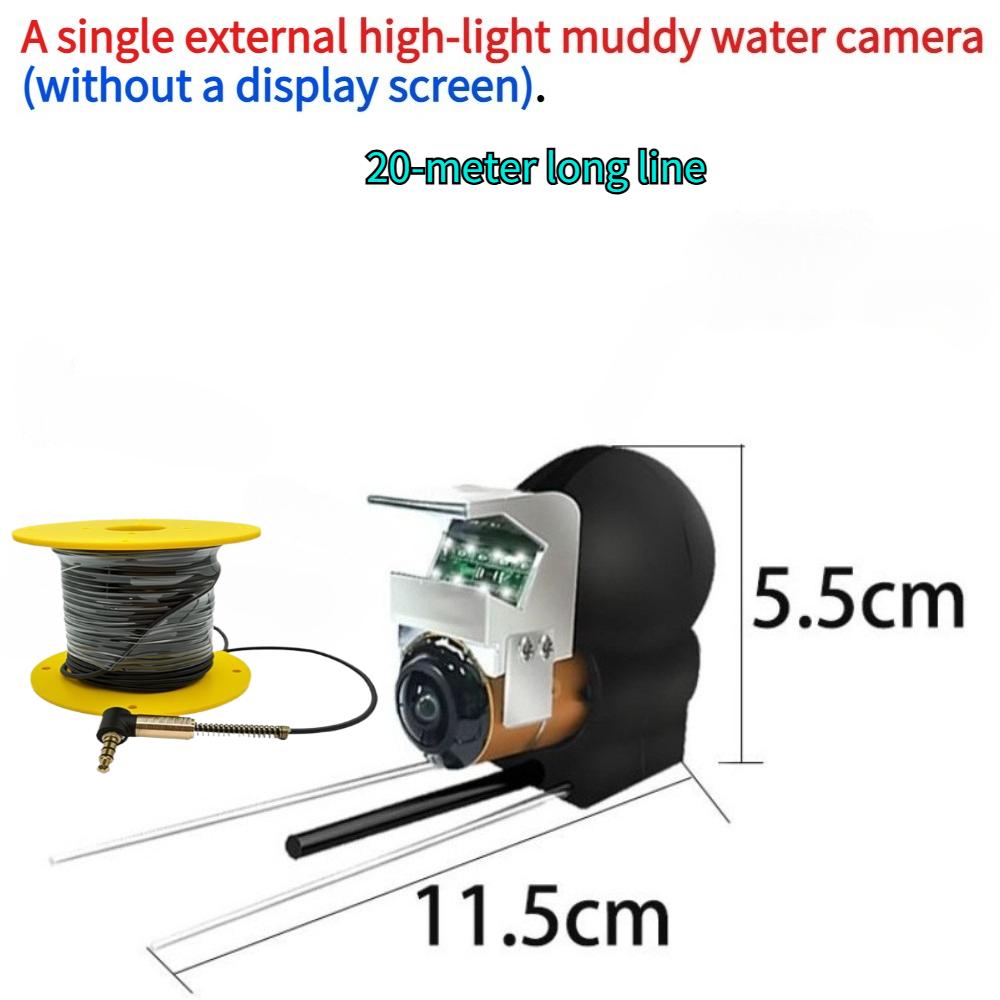 Underwater Camera Fish Finder 4.3/5 Inch External LEDs Murky Water, 220° Wide View Fishing Camera, 8IR Night Vision IP68