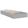 Ottoman Bed without Mattress Light Grey 90x200 cm Fabric
