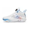 Kids Wind Tunnel 2.0 Comfortable Shock Absorbing Durable Mid-Top Basketball Shoes Kids Basketball Shoes White Blue A312341115-1