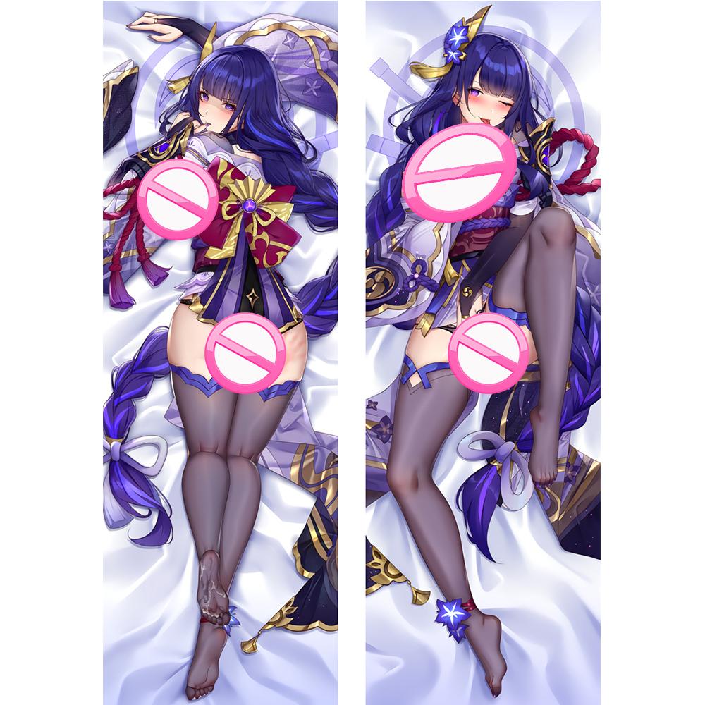Raiden Shogun Ei Beelzebul Dakimakura, обнимающая наволочка для тела, чехол для подушки в стиле аниме Genshin, ударная наволочка, подушка, постельные принадлежности, домашний декор