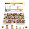 150 Pieces of Carbon Steel Non Rivet Nut Rivet Nut Combination, with Flat Head Thread Insertion Nut Combination Set