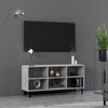 VidaXL TV Stand with Metal Legs Concrete Grey 103.5x30x50 Cm