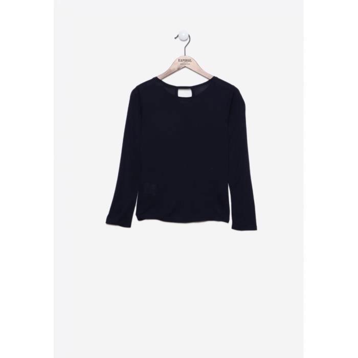 T-Shirt Fille - KAPORAL - Manches Longues - Bleu - Taille 10 Ans - 100% Viscose