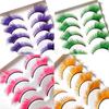 5Pairs Dramatic Look Colored Lashes Cosplay Party Eyelash Extension Colorful False Eyelashes