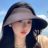 Large Brim Traceless Sun Hat Foldable Beach Cap Fashion Seamless Visor Cap  Travel