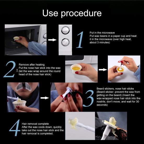 Hair Remove Kit Painless Long-lasting Fast Effect Uprooting Hot Film Hard Wax