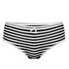 Women Stripe Mid Waist Cotton Undergarment Underwear Bikini Briefs