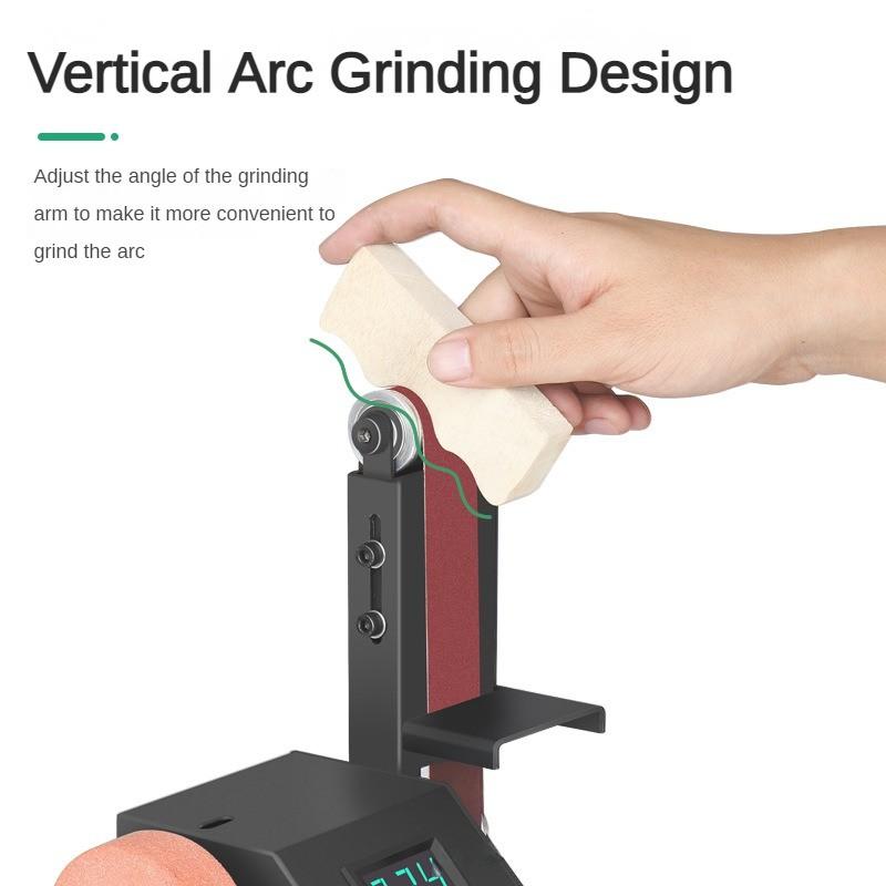 Мини Портативная Электрическая Полировальная Машина Бытовой Настольный Инструмент для Заточки Маленькая Многофункциональная Ленточная Шлифовальная Машина