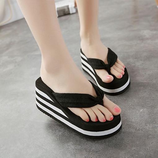 Модные женские сандалии 2025 Лето Мода Платформа Высокий каблук Пляжные Женские Удобные Туфли на танкетке Уличная Обувь для женщин с мягкой подошвой