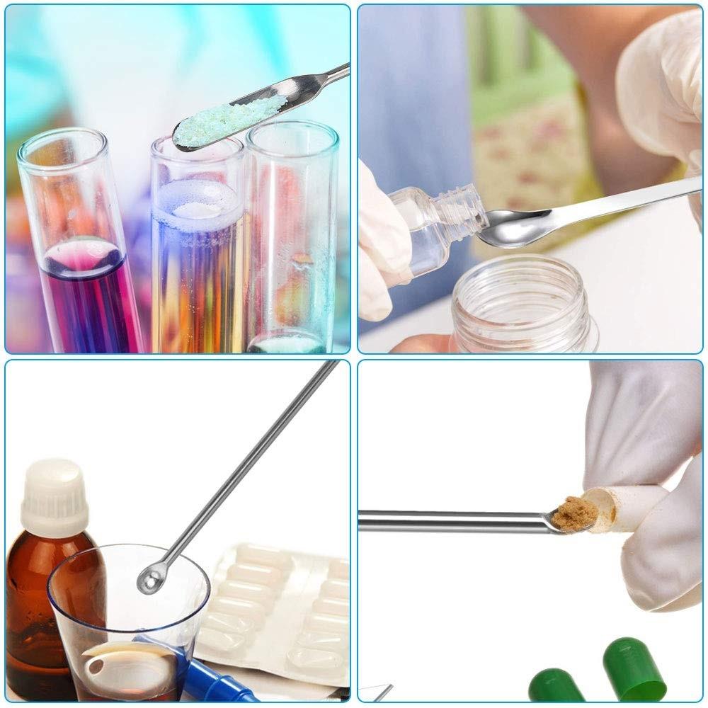 12Pcs Lab Spoon Spatula Laboratory Sampling Spoon Mixing Spat SW High Quality
