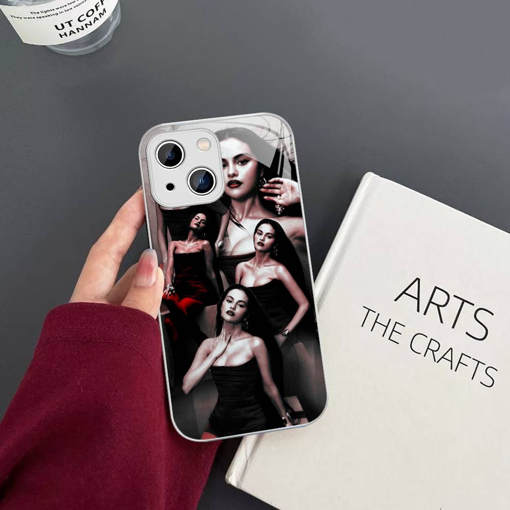 Певица Селена Гомес Закаленное Стекло Для Iphone 14 13 12 11 Pro Mini XS MAX 14Plus X XS XR Чехлы