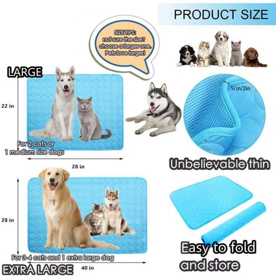 Охлаждающая подставка для собак, нетоксичный самоохлаждающийся коврик, легко чистится, моется, экологически чистый, для домашних животных, лед