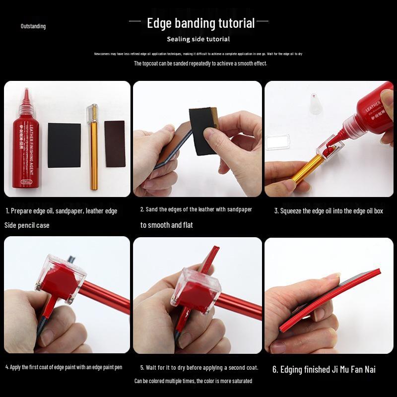 Matte Leather Edge Oil 100ml - Belt and Goods Edge Sealer and Treatment