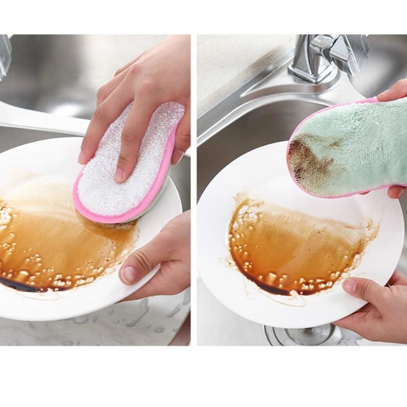 5/10 шт. Многофункциональная тряпка для мытья посуды Утолщенная чистящая салфетка Впитывающая коралловый флис Бытовая кухонная чистящая тряпка