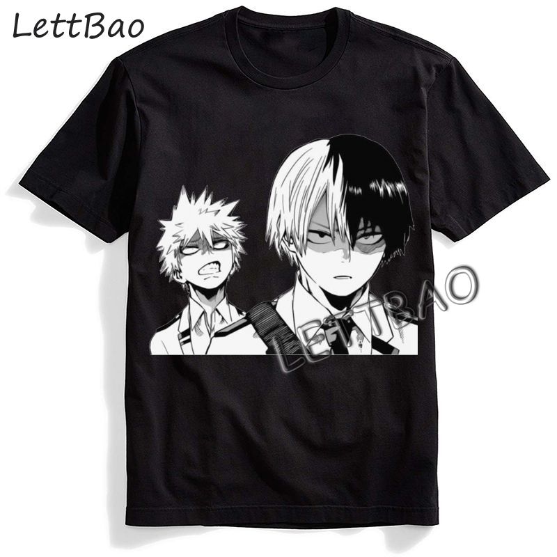 Harajuku T Shirt Men Ullzang Funny Anime My Hero Academia T Shirt Cute Cartoon Keigo