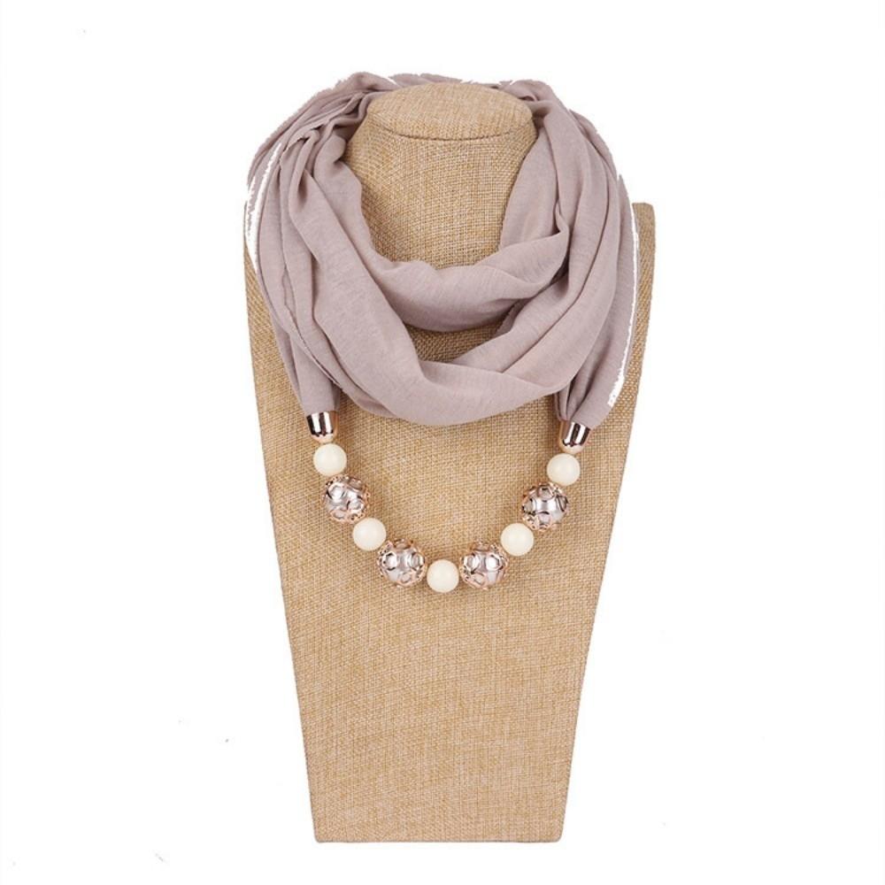 Vintage Style Women's Scarf Necklace Breathable Ethnic Necklace Scarf Beaded Pendant Scarf Dancers