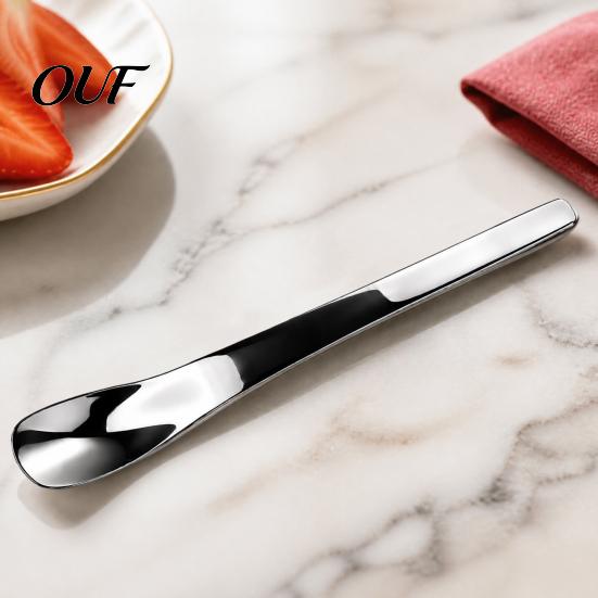 Rust Proof Dessert Tool 304 Stainless Steel Ice Cream Spoon, Multi-Purpose Scraper Versatile Kitchen Accessory for Yogurt Jam Oatmeal, Dishwasher Safe