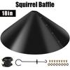 18 Inch Squirrel Baffle Wrap Around Squirrel Proof Baffles Durable Plastic Bird Feeder Guard with Hook Outdoor Hanging Squirrel