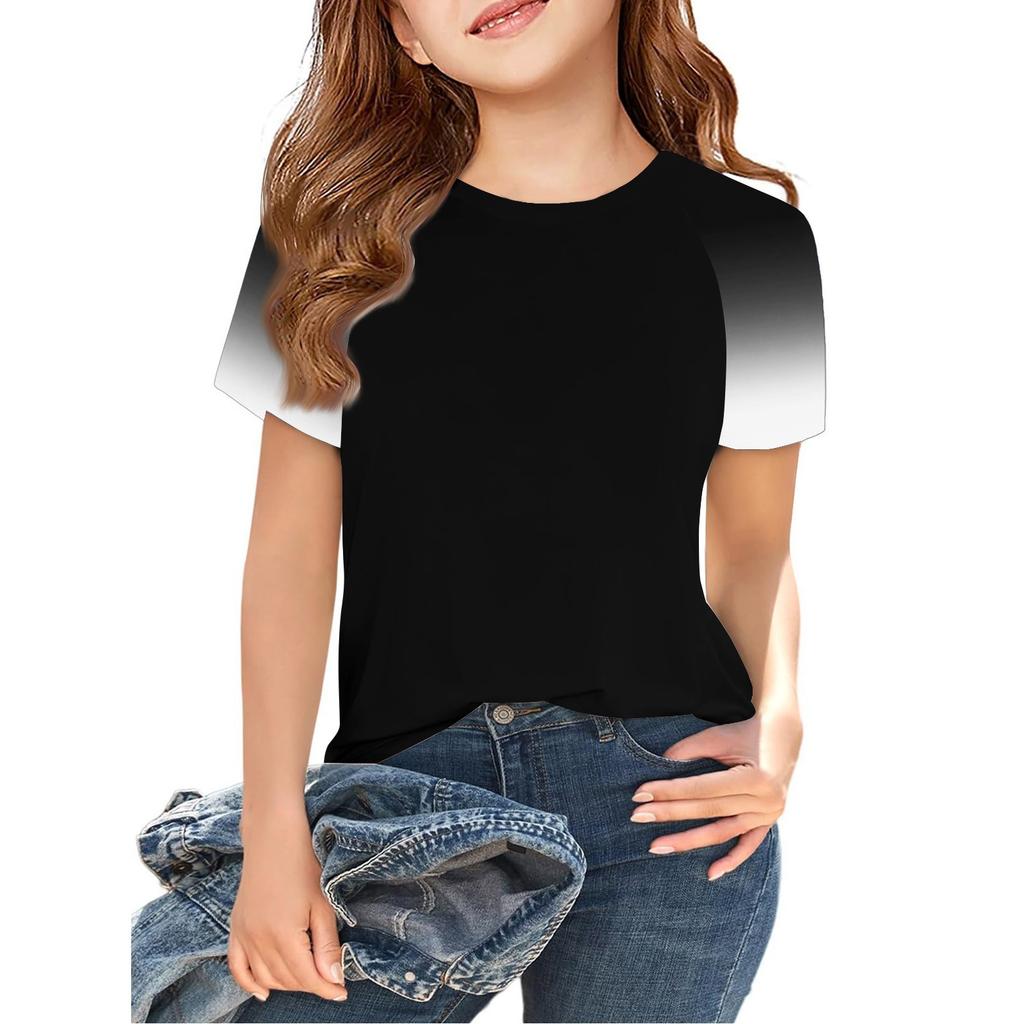 Toddler Girl Boy T-Shirts Kids Top Boys And Girls Printed Short Sleeved T-shirt 2-12Y