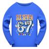 5221  Детская футболка с длинными рукавами и принтом Steal a Brainrot 67 Six Seven для мальчиков и девочек