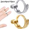 2pcs/set New Product Crochet Knitting Ring Adjustable Index Finger Weaving Tail Ring Crochet Tool
