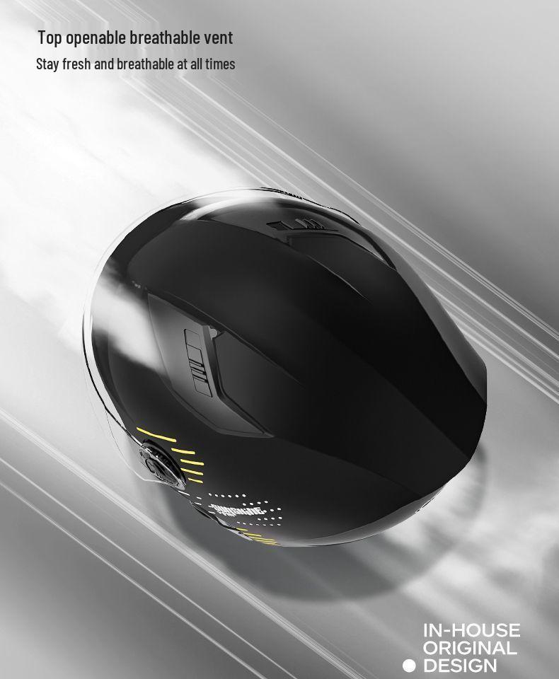 Унисекс Сертифицированный Электрический Мотоциклетный Шлем - Летний Солнцезащитный, Соответствует Национальным Стандартам