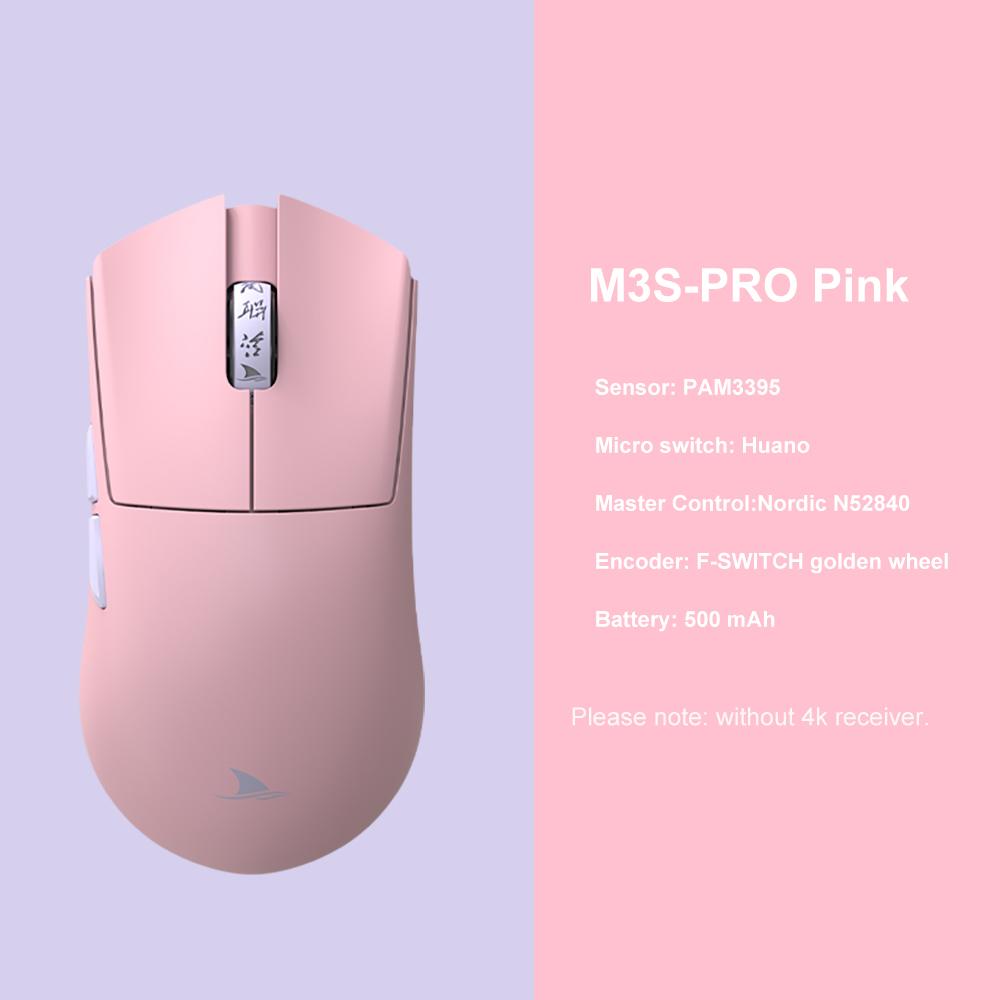 Motospeed Darmoshark M3s-Pro Bluetooth Wireless Gaming Mouse HUANO Micro Switch 4KHz Controller N52840 PAM3395 Sensor 26KDPI