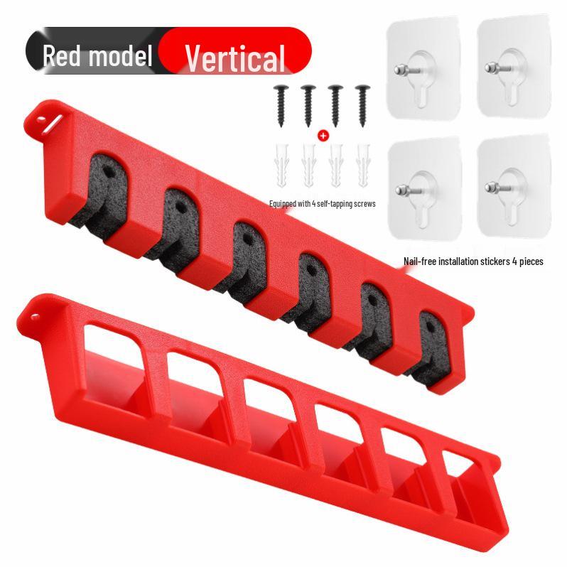 Multi-functional Wall-mounted Fishing Rod Rack - Hole-free Display and Storage