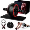 Abdominal Trainer Widened Silent Detachable Ab Wheel Combo Kit Core Strength Exercise Suitable for Home Gym Fitness Equipment