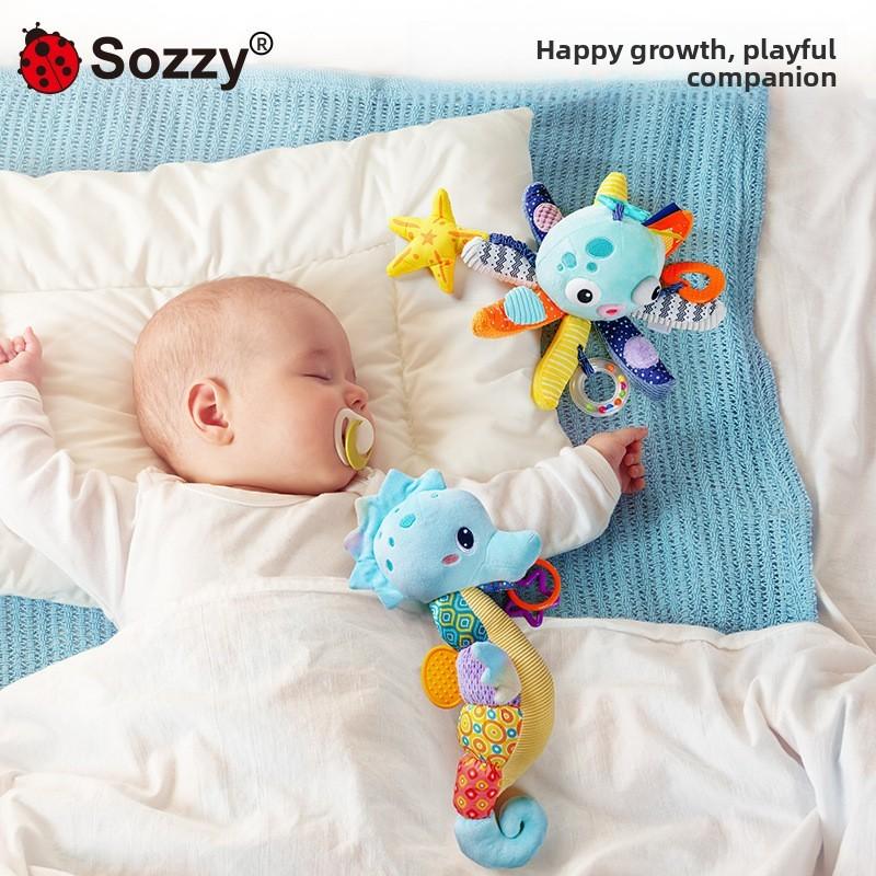 Мягкая музыкальная игрушка Sozzy «Морское животное» с функцией подвешивания для обучения и развития младенцев