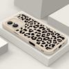 Leopard Print Pattern Shockproof Phone Case for iPhone 16 15 14 Plus 13 12 11 Pro Max Xs Xr 8 7 Matte Tpu Soft Lens Protection Anti-Fall Cover