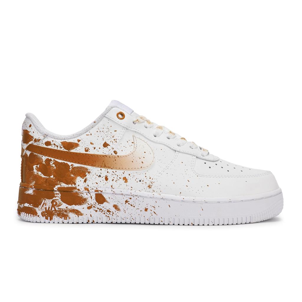 Nike Nike Air Force 1 Низкие износостойкие Кеды для скейтбординга Мужские Белый Красный Коричневый CW2288-111(Team80-S-BOX)