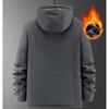 Men's Winter Hooded Jacket Thick Fleece Lined Parka Coat with Multiple Pockets