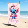 Custom Name Love Hearts Stylish Digital Printing Beach Towel Quick‑Drying Absorbent Blanket for Beach Pool Gym Travel