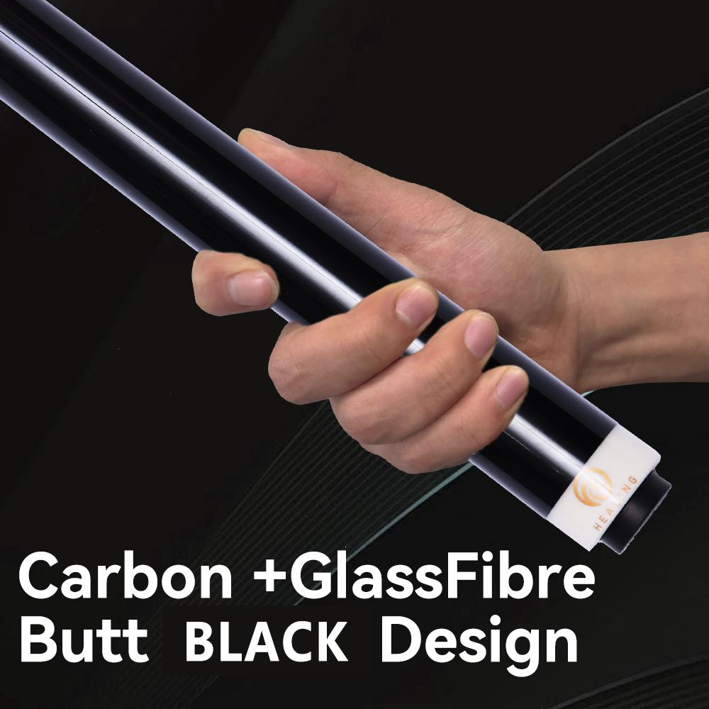 Okhealing Кий для пула из углеволокна Бильярдные кии 12,4 мм наконечник Радиальное штифтовое соединение Длина 147 см/58 дюймов Вес 19~20 унций Бильярдный кий