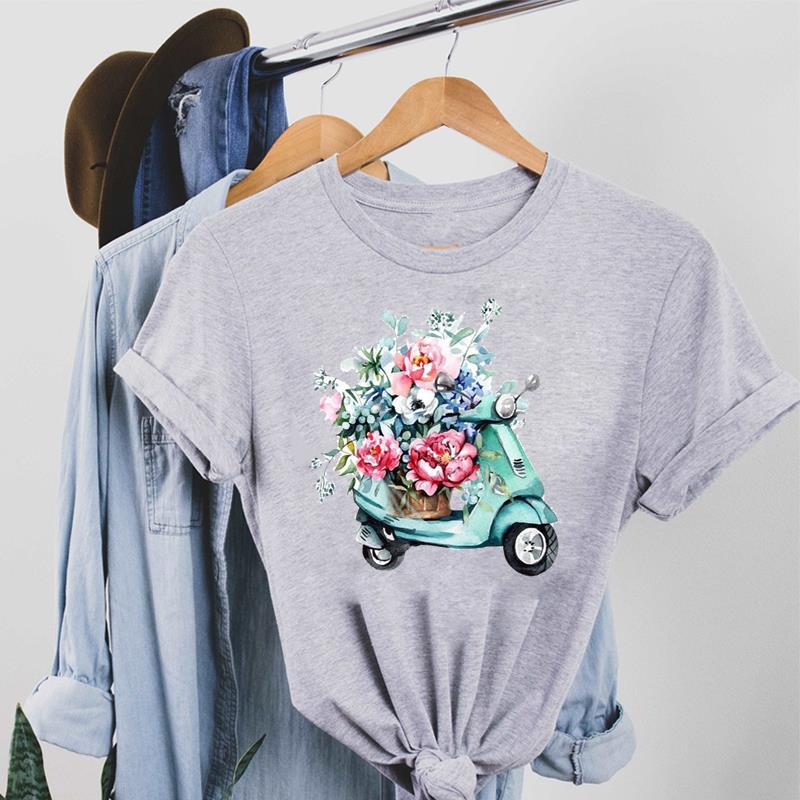 Женская футболка свободного кроя в стиле 90-х с графическим принтом в виде бабочек и вдохновляющим текстом