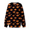 Женский модный повседневный свитшот с длинным рукавом и принтом на Хэллоуин