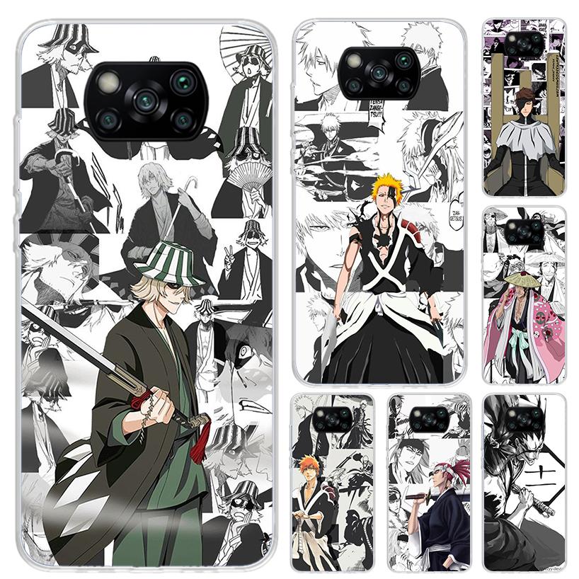 Чехол для телефона Bleach Аниме Ичиго Кенпачи для Xiaomi Poco X5 X6 X7 Pro F7 Ultra M7 Redmi 15 15C 13 13C 12 12C 10 10A 10C 9 9A 9C 9