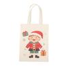 Christmas Gift Bags Cartoon Santa Claus Elk Christmas Tree Tote Canvas Bag Large Capacity Holiday Shopping Bag Happy New Year